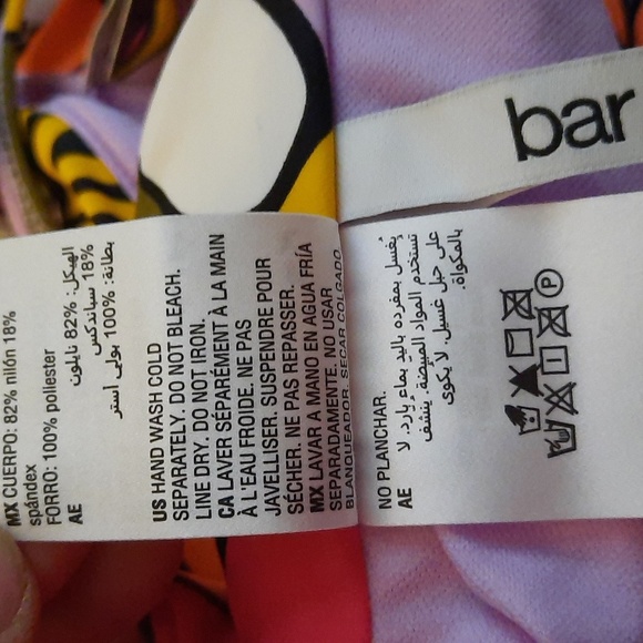 Bar lll  Macy's 70's Vibe Check Ring Monokini Swimsuit Swimwear Size XL - Picture 11 of 13